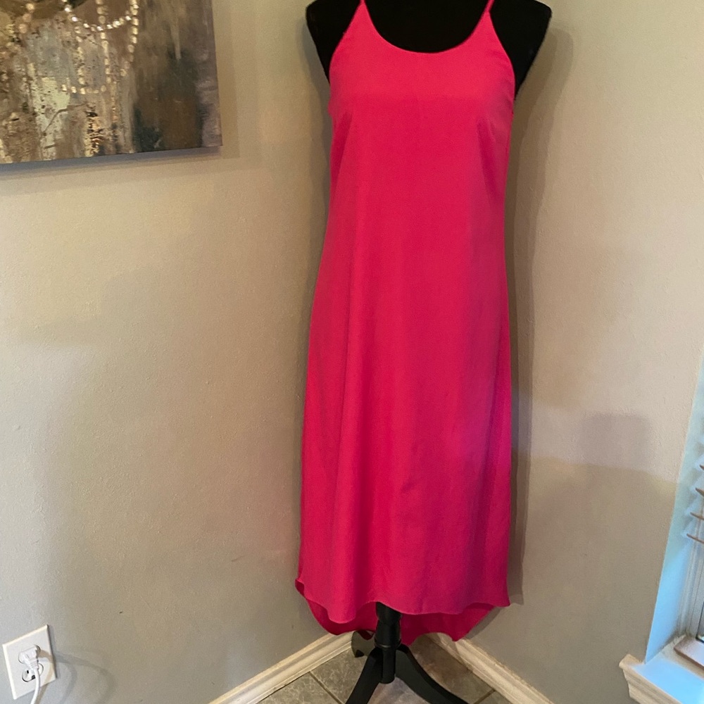 EUC Hot Pink Old Navy Hi Lo Halter Dress - Picture 4 of 12